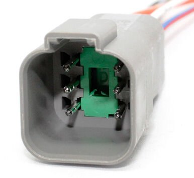 51-1305K İŞMAKİNASI DEUTSCH SOKET KARSILIGI *****KABLOLU DT04-6P ( 6 PIN )