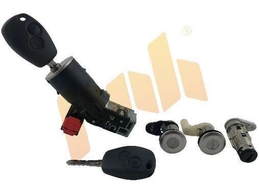 KOMPLE KONTAK + ŞİFRE SETİ RENAULT 2 AD KUMANDALI 2 BUTONLU 1 KONTAK+3 ŞİFRE KUMANDALAR BOŞ