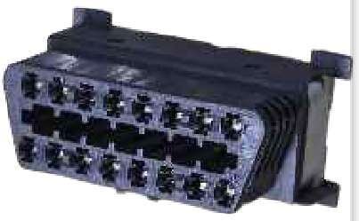 OBD SOKET SİYAH MERCEDES 16 PİN