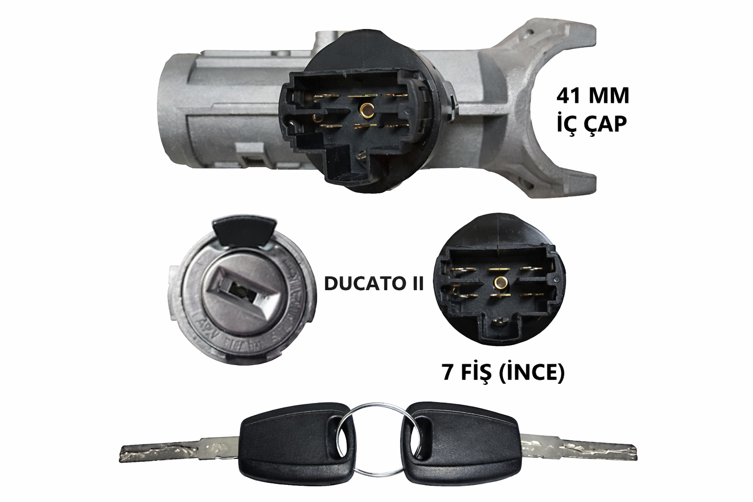 KOMPLE KONTAK DUCATO II BOXER II JUMPER II *** ANAHTARLI ( TERMİK İNCE 7 FİŞLİ )