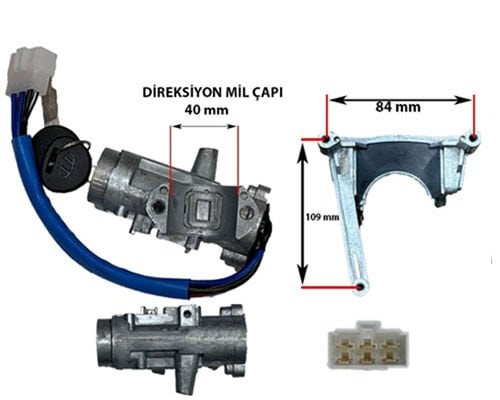 KONTAK ANAHTARI HYUNDAI ACCENT - ATOS  *** TERMİK BOYU 27 CM ***