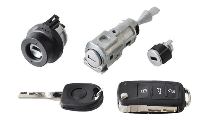 KONTAK SETİ VW TIGUAN  KONTAK GÖBEĞİ + SOL KAPI ŞİFTESİ + TORP. ŞİFRESİ + 1 KUMANDALI ANAHTAR.